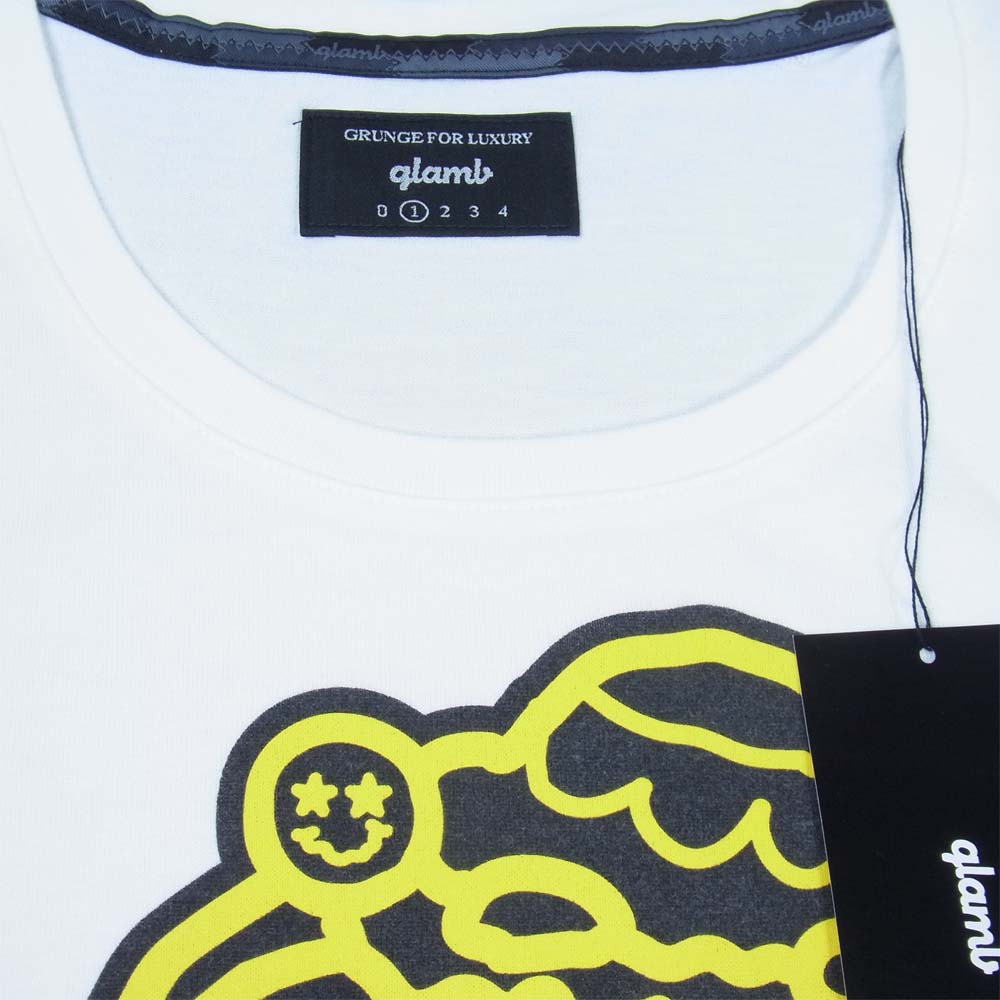 グラム × ちぃたん フロント プリント Tシャツ 1 ホワイト系 1【新古品】【未使用】【中古】