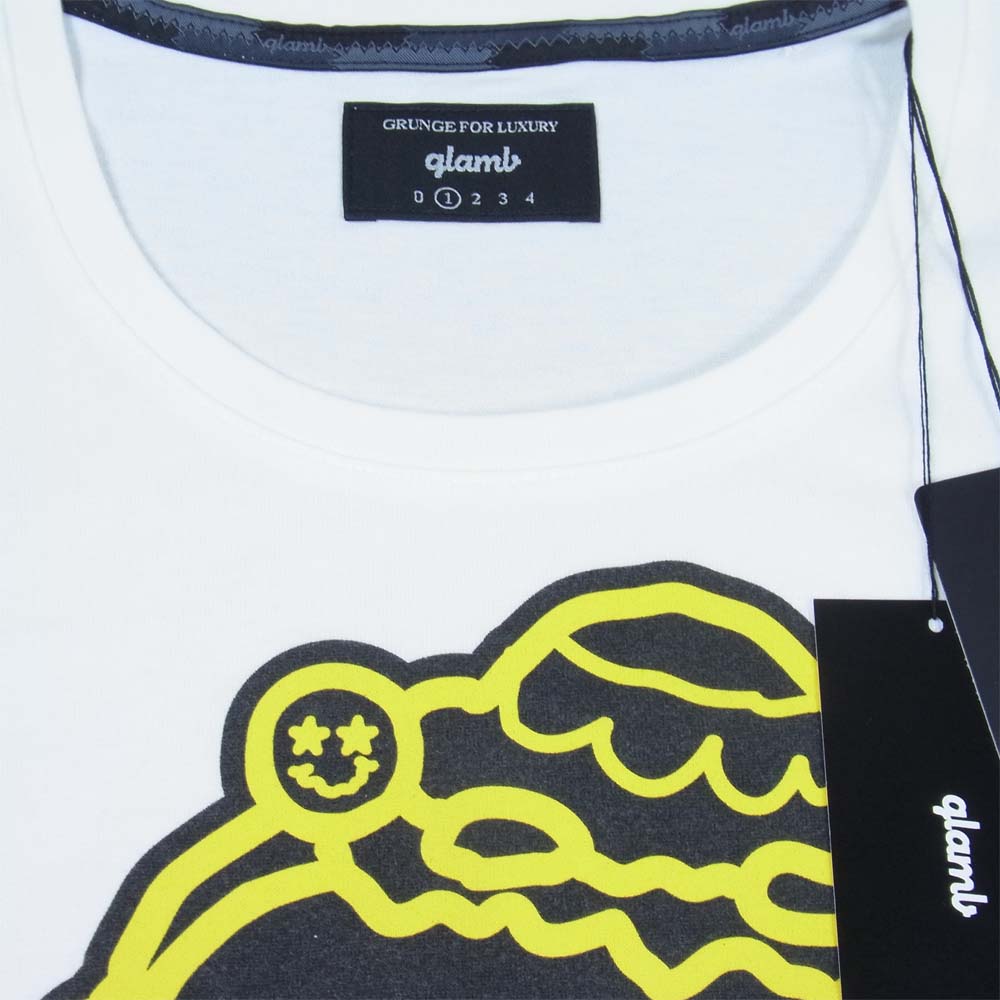 グラム × ちぃたん フロント プリント Tシャツ 1 ホワイト系 1【新古品】【未使用】【中古】