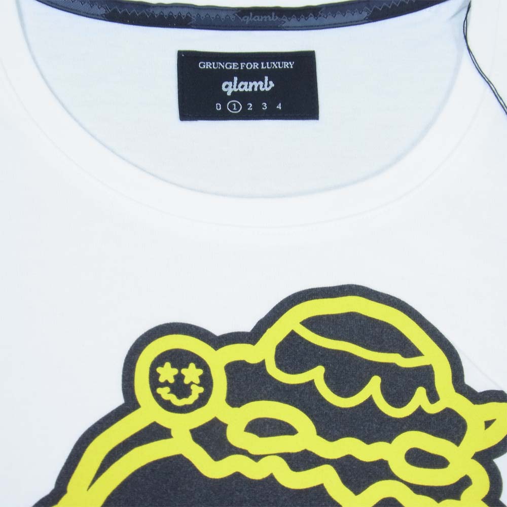 グラム × ちぃたん フロント プリント Tシャツ 1 ホワイト系 1【新古品】【未使用】【中古】