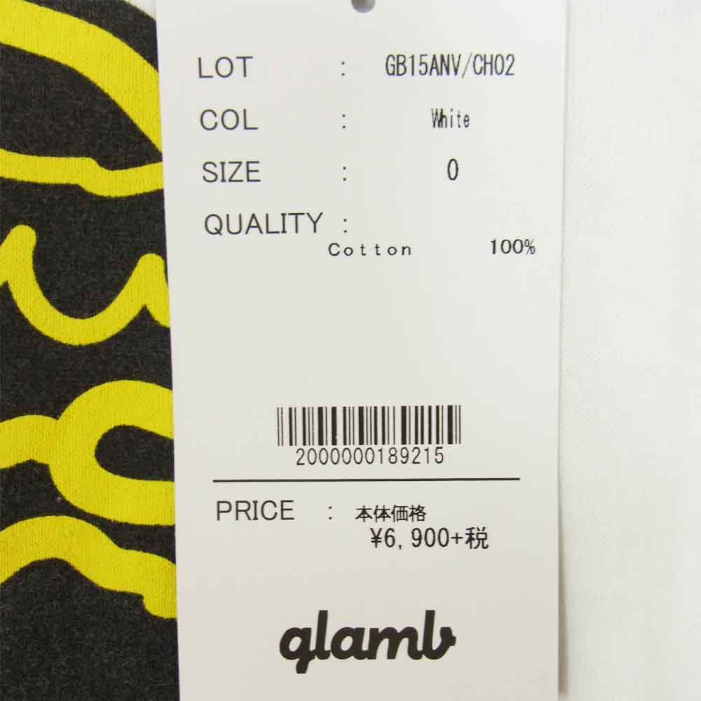 グラム × ちぃたん フロント プリント Tシャツ 0 ホワイト系【新古品】【未使用】【中古】