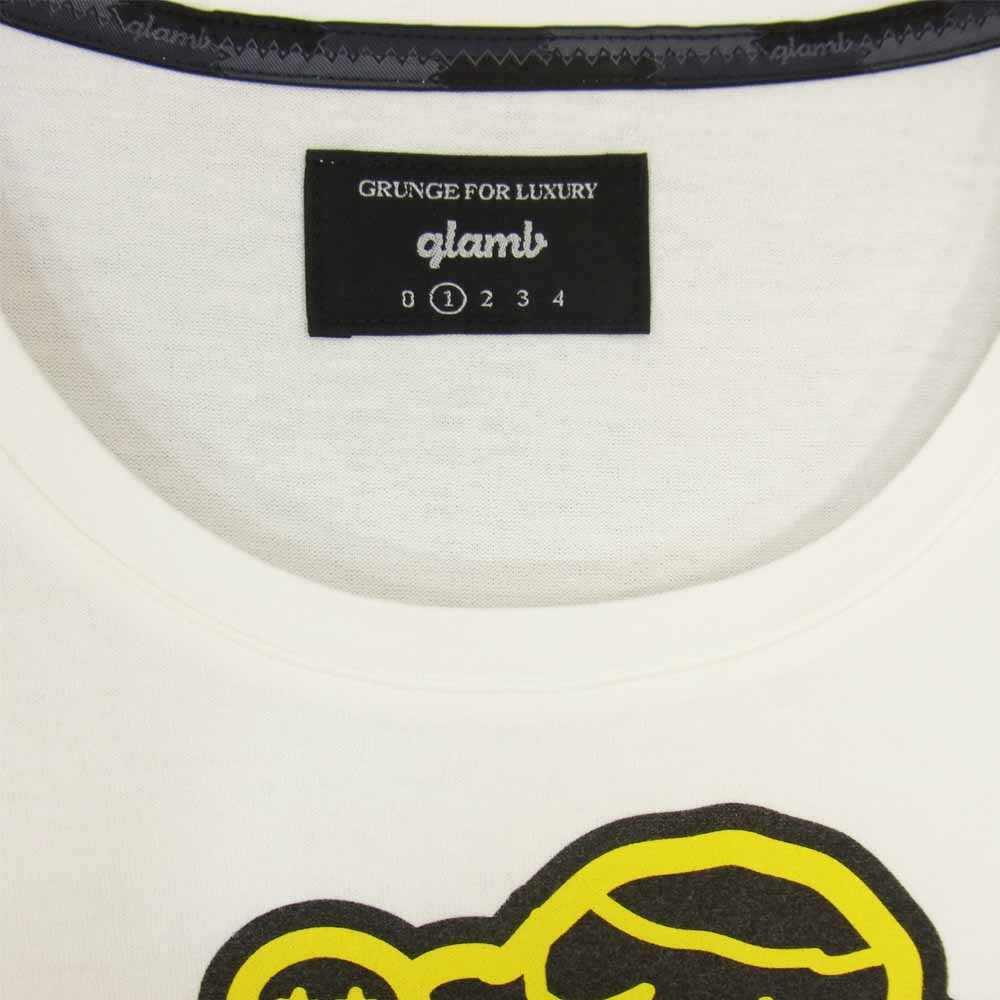 グラム × ちぃたん フロント プリント Tシャツ 1 ホワイト系 1【新古品】【未使用】【中古】