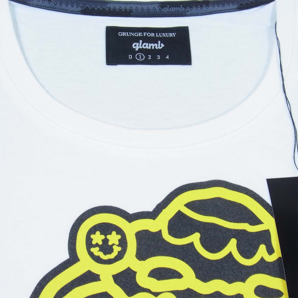 グラム × ちぃたん フロント プリント Tシャツ 1 ホワイト系 1【新古品】【未使用】【中古】