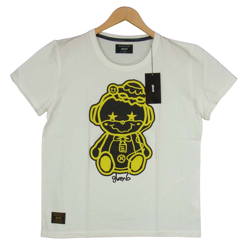 グラム × ちぃたん フロント プリント Tシャツ 2 ホワイト系 ２【新古品】【未使用】【中古】