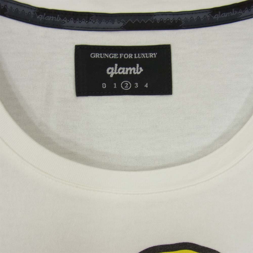 グラム × ちぃたん フロント プリント Tシャツ 2 ホワイト系 ２【新古品】【未使用】【中古】