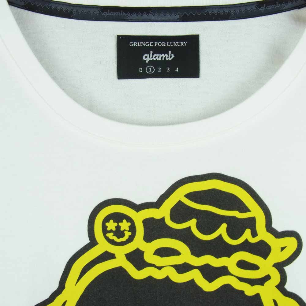 グラム × ちぃたん フロント プリント Tシャツ 1 ホワイト系 1【新古品】【未使用】【中古】