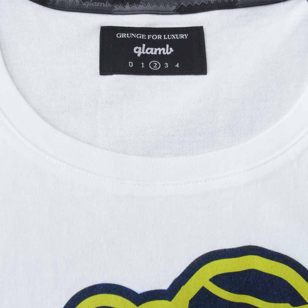 グラム × ちぃたん フロント プリント Tシャツ 2 ホワイト系 2【新古品】【未使用】【中古】