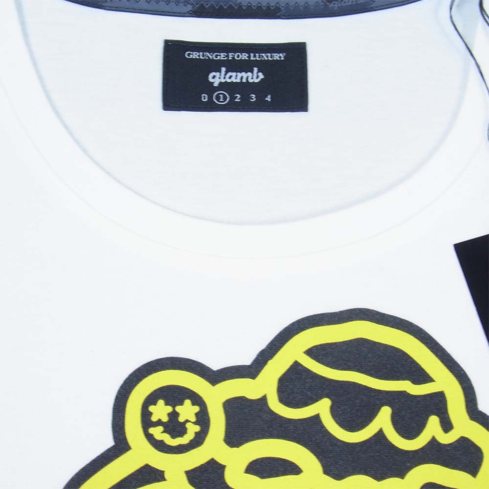 グラム × ちぃたん フロント プリント Tシャツ 1 ホワイト系 1【新古品】【未使用】【中古】