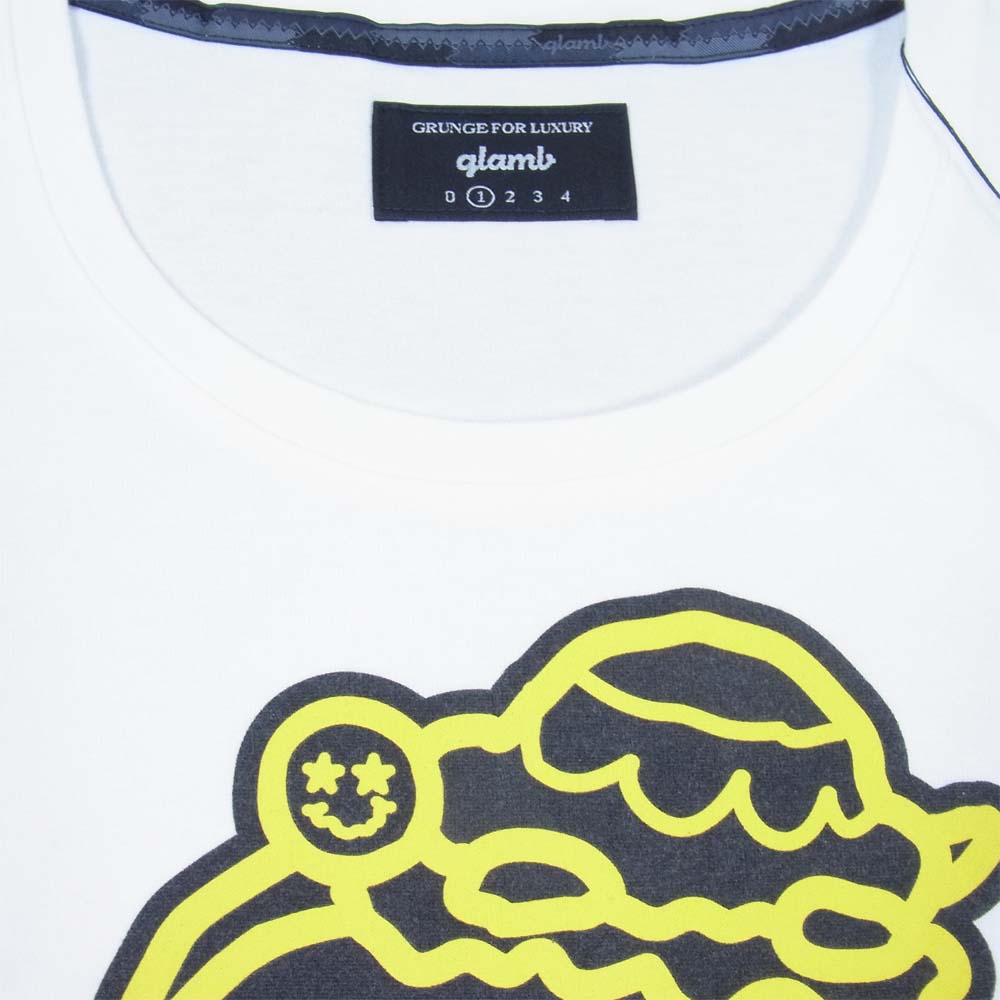 グラム × ちぃたん フロント プリント Tシャツ 1 ホワイト系 1【新古品】【未使用】【中古】