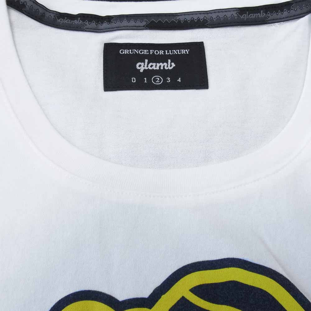 グラム × ちぃたん フロント プリント Tシャツ 2 ホワイト系 ２【新古品】【未使用】【中古】