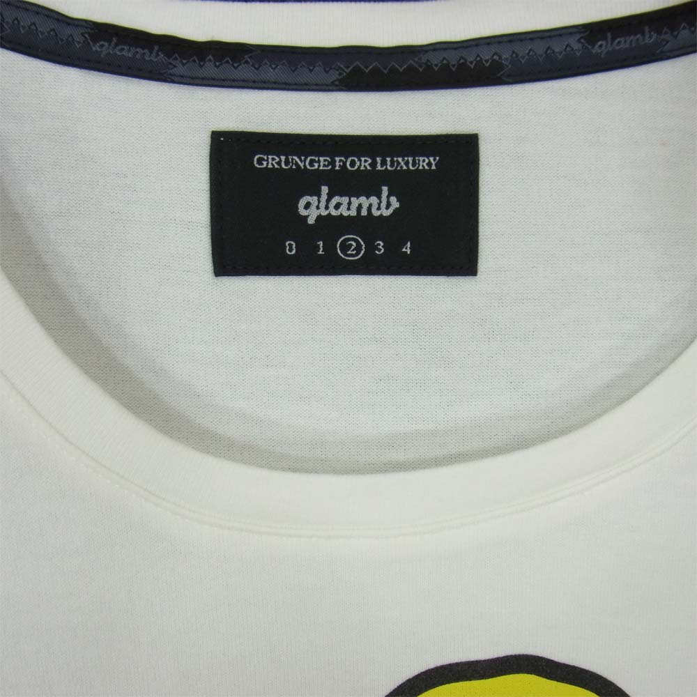 グラム × ちぃたん フロント プリント Tシャツ 2 ホワイト系 2【新古品】【未使用】【中古】