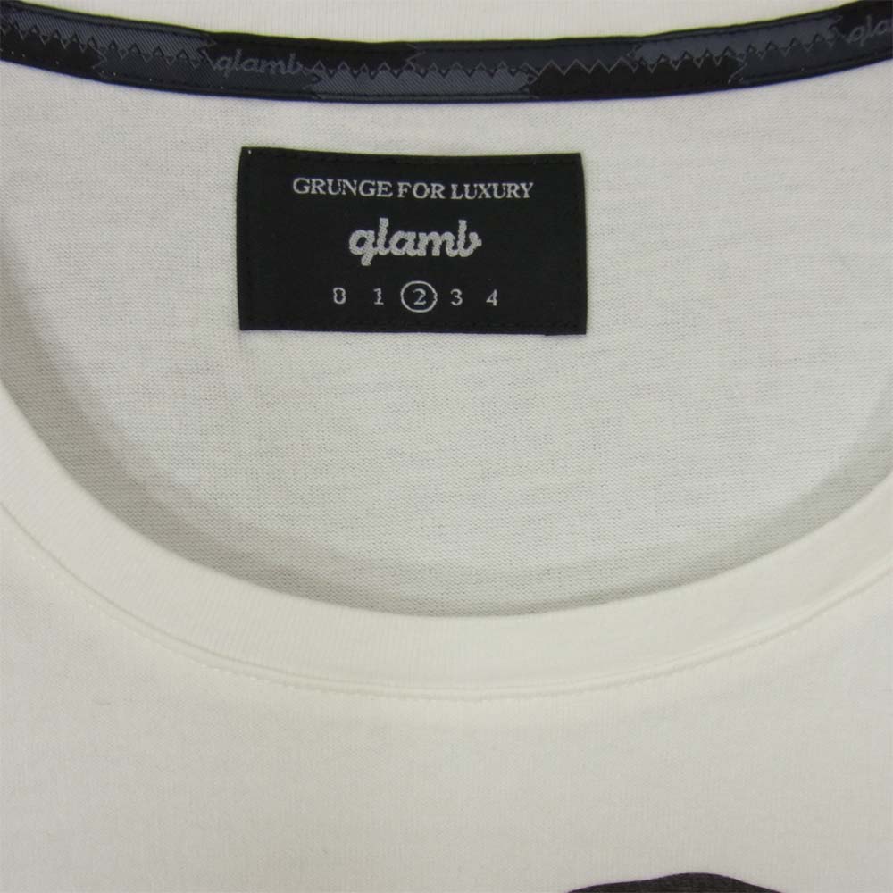 グラム × ちぃたん フロント プリント Tシャツ 2 ホワイト系 2【新古品】【未使用】【中古】