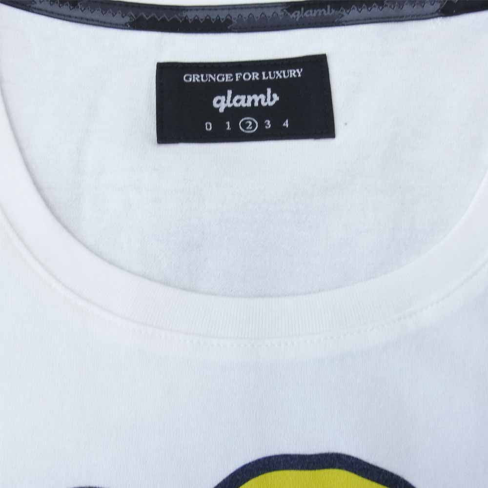 グラム × ちぃたん フロント プリント Tシャツ 2 ホワイト系 2【新古品】【未使用】【中古】