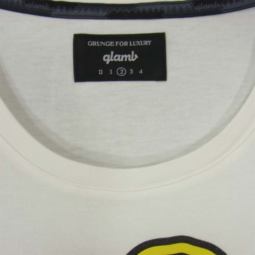 グラム × ちぃたん フロント プリント Tシャツ 2 ホワイト系 2【新古品】【未使用】【中古】