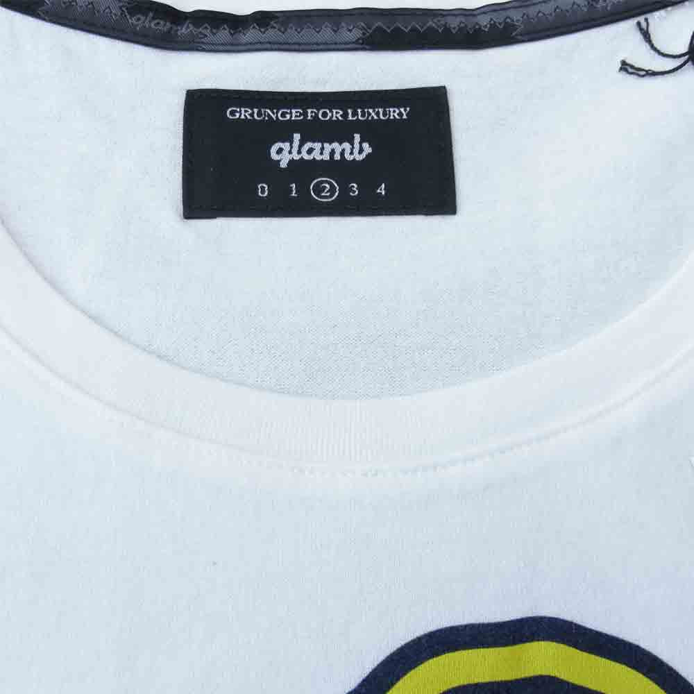 グラム × ちぃたん フロント プリント Tシャツ 2 ホワイト系 2【新古品】【未使用】【中古】
