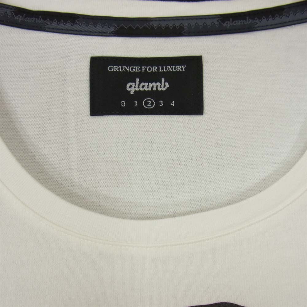 グラム × ちぃたん フロント プリント Tシャツ 2 ホワイト系 2【新古品】【未使用】【中古】