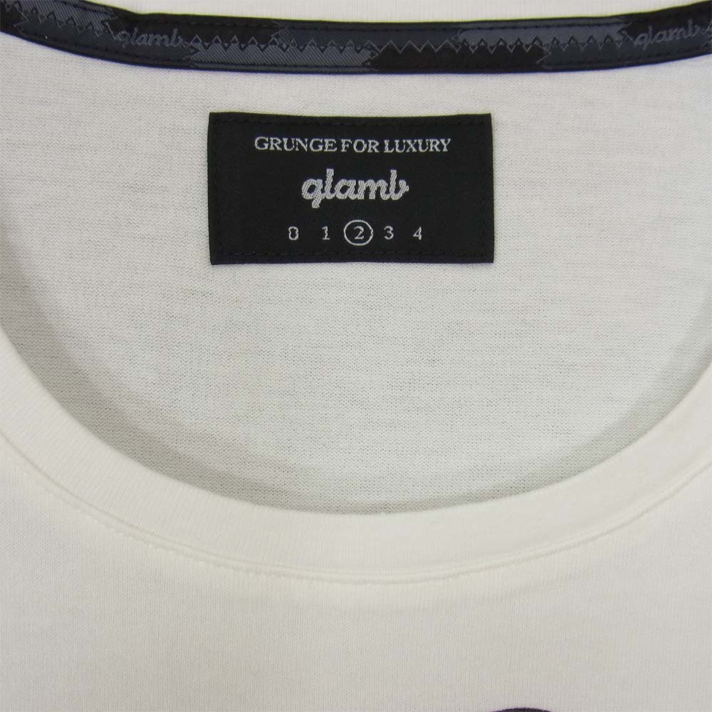 グラム × ちぃたん フロント プリント Tシャツ 2 ホワイト系 2【新古品】【未使用】【中古】