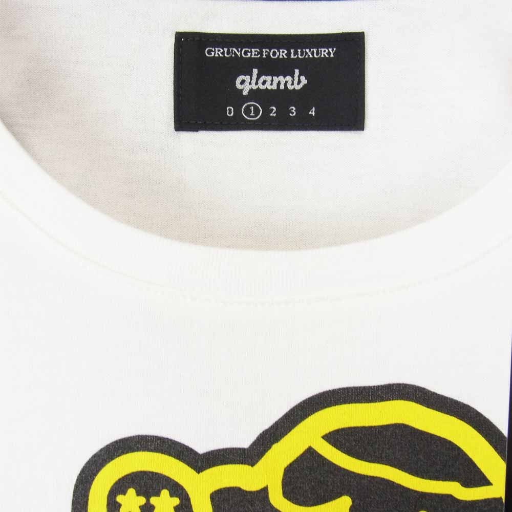 グラム × ちぃたん フロント プリント Tシャツ 1 ホワイト系 1【新古品】【未使用】【中古】
