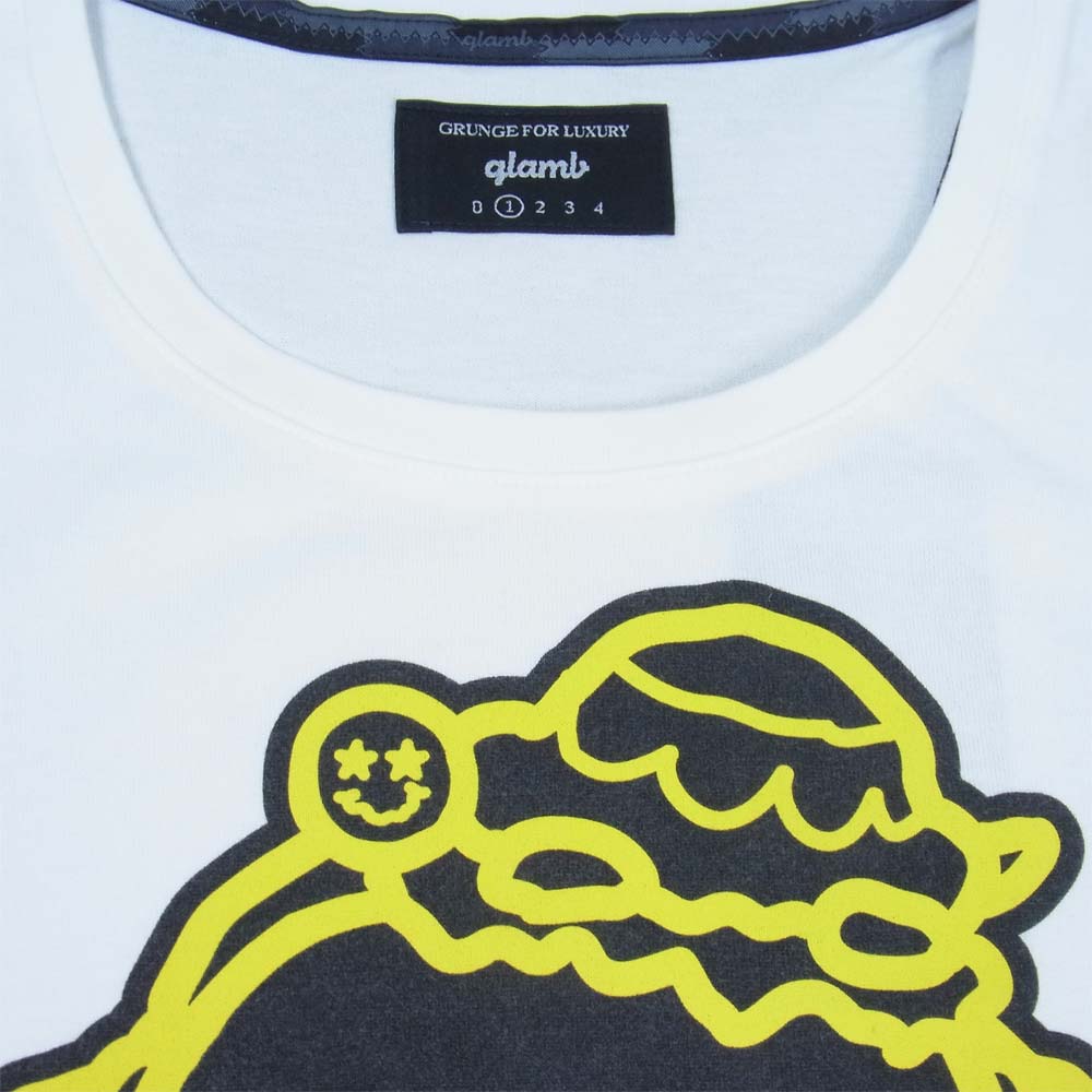 グラム × ちぃたん フロント プリント Tシャツ 1 ホワイト系 1【新古品】【未使用】【中古】