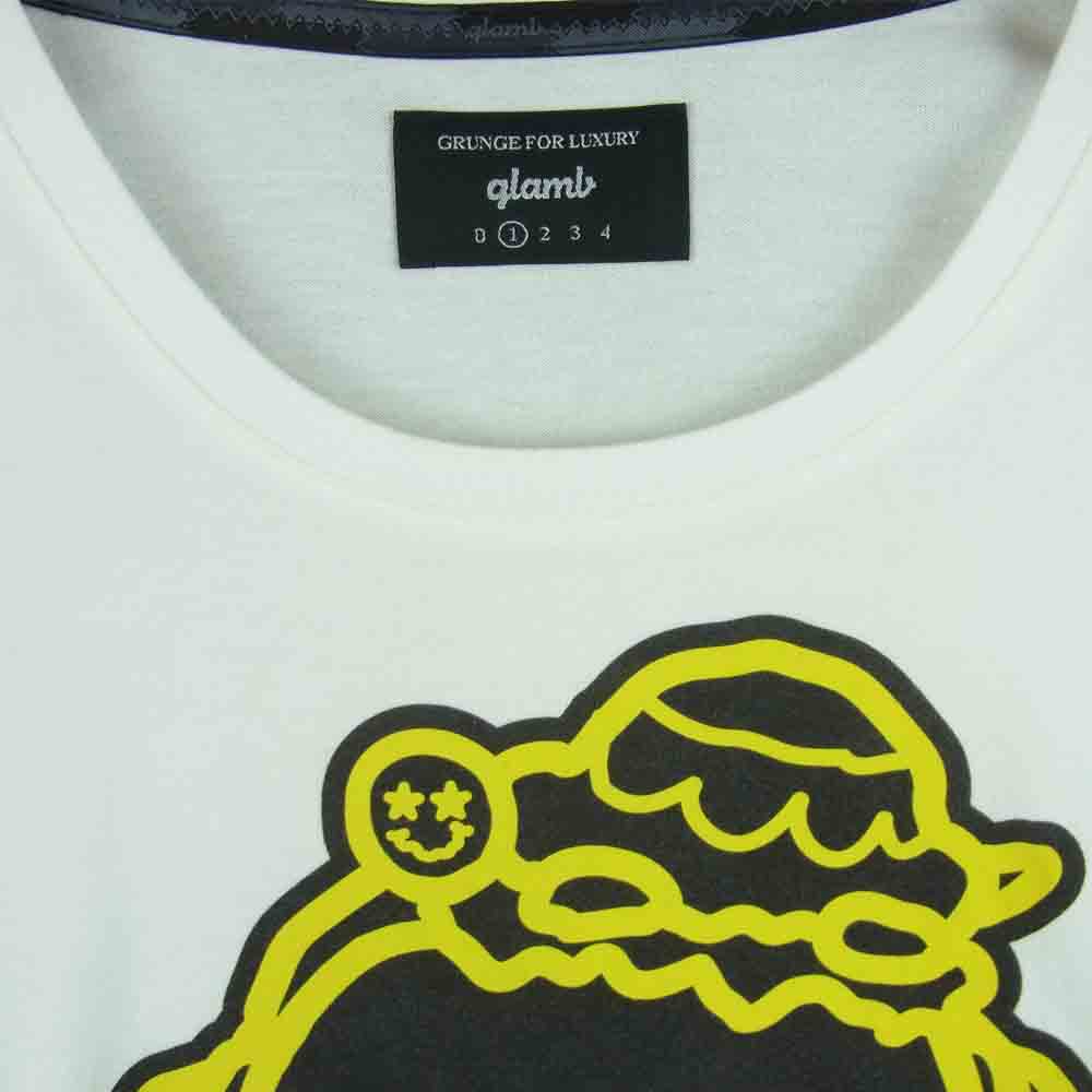 グラム × ちぃたん フロント プリント Tシャツ 1 ホワイト系 1【新古品】【未使用】【中古】