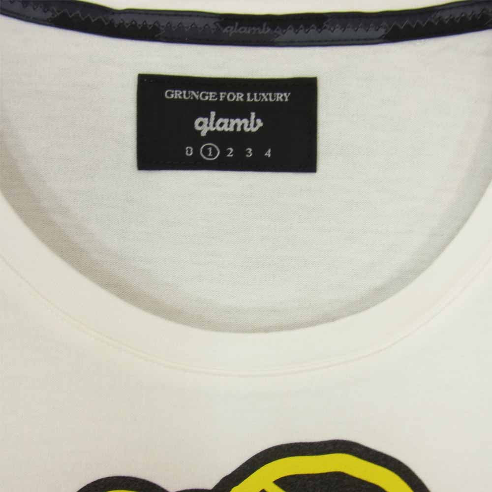 グラム × ちぃたん フロント プリント Tシャツ 1 ホワイト系 1【新古品】【未使用】【中古】