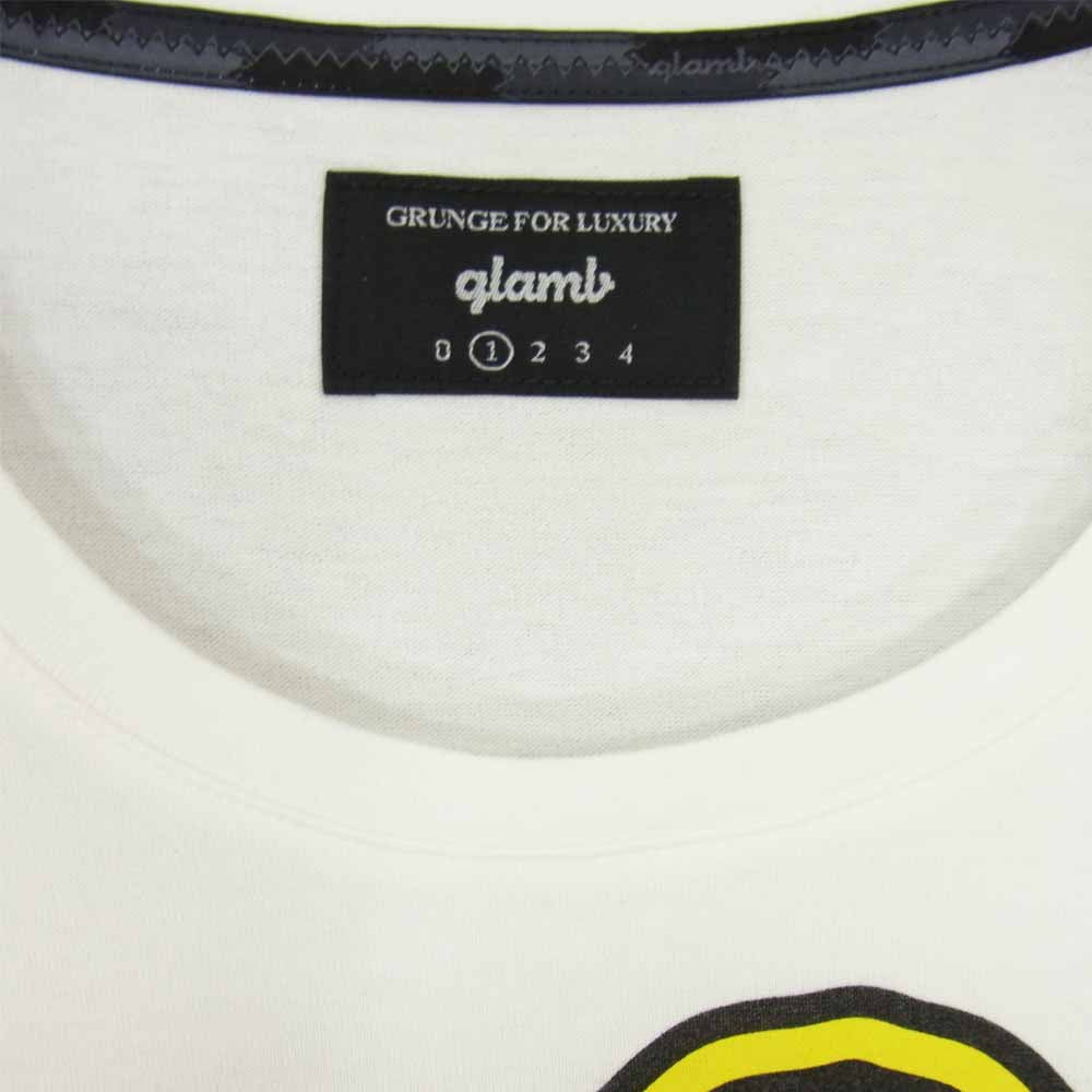 グラム × ちぃたん フロント プリント Tシャツ 1 ホワイト系 1【新古品】【未使用】【中古】