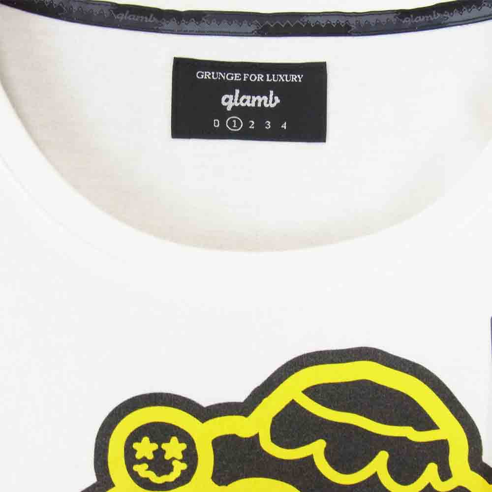 グラム × ちぃたん フロント プリント Tシャツ 1 ホワイト系 1【新古品】【未使用】【中古】