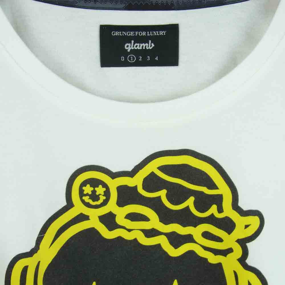グラム × ちぃたん フロント プリント Tシャツ 1 ホワイト系 1【新古品】【未使用】【中古】