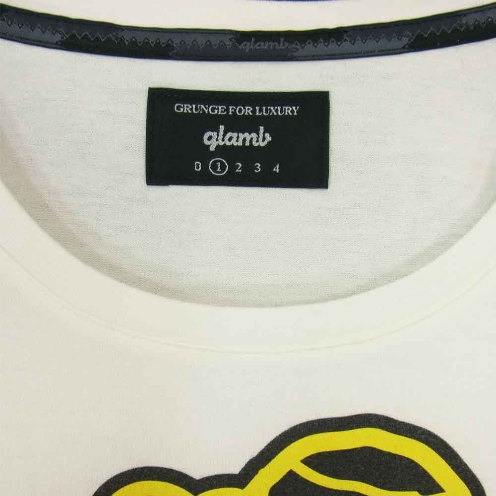 グラム × ちぃたん フロント プリント Tシャツ 1 ホワイト系 1【新古品】【未使用】【中古】