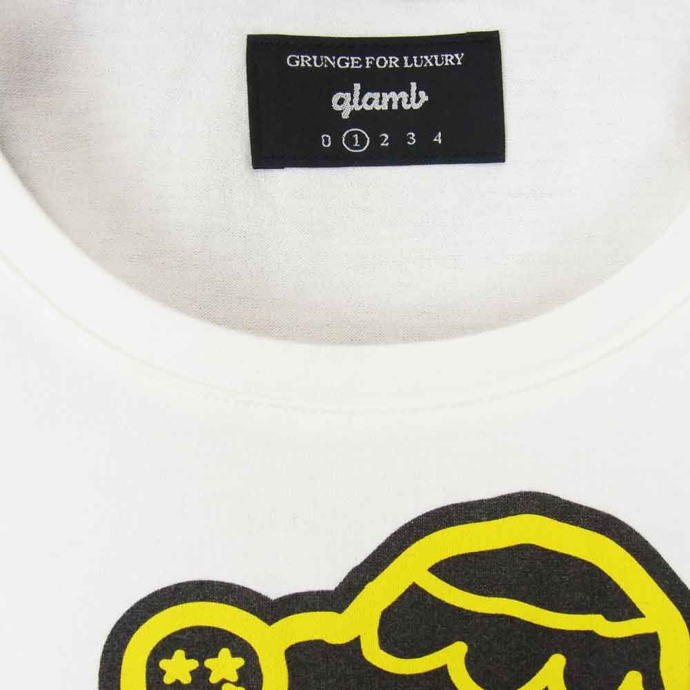 グラム × ちぃたん フロント プリント Tシャツ 1 ホワイト系 1【新古品】【未使用】【中古】