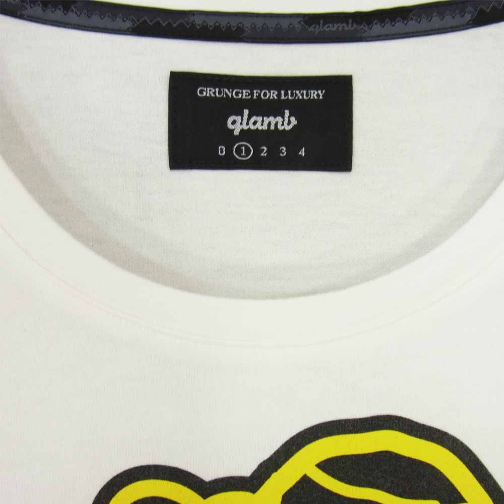 グラム × ちぃたん フロント プリント Tシャツ 1 ホワイト系 1【新古品】【未使用】【中古】