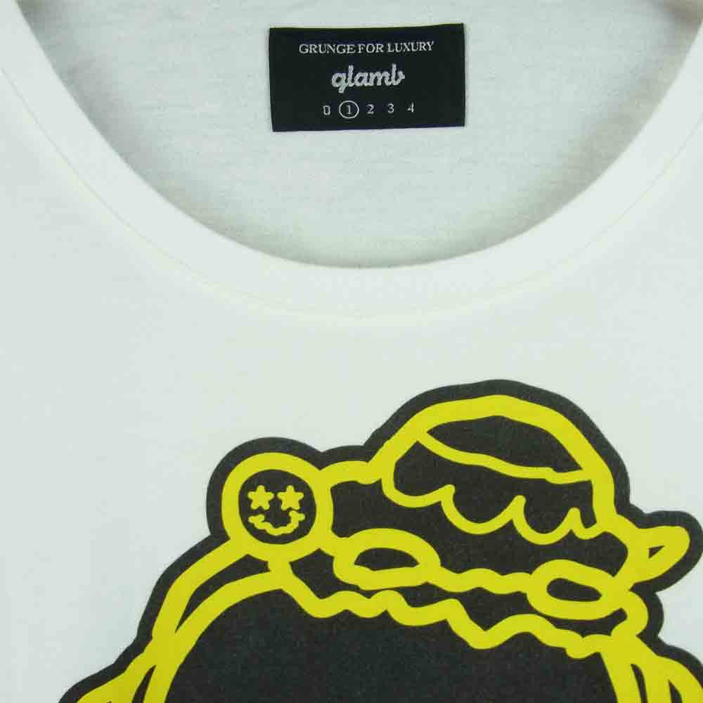 グラム × ちぃたん フロント プリント Tシャツ 1 ホワイト系 1【新古品】【未使用】【中古】