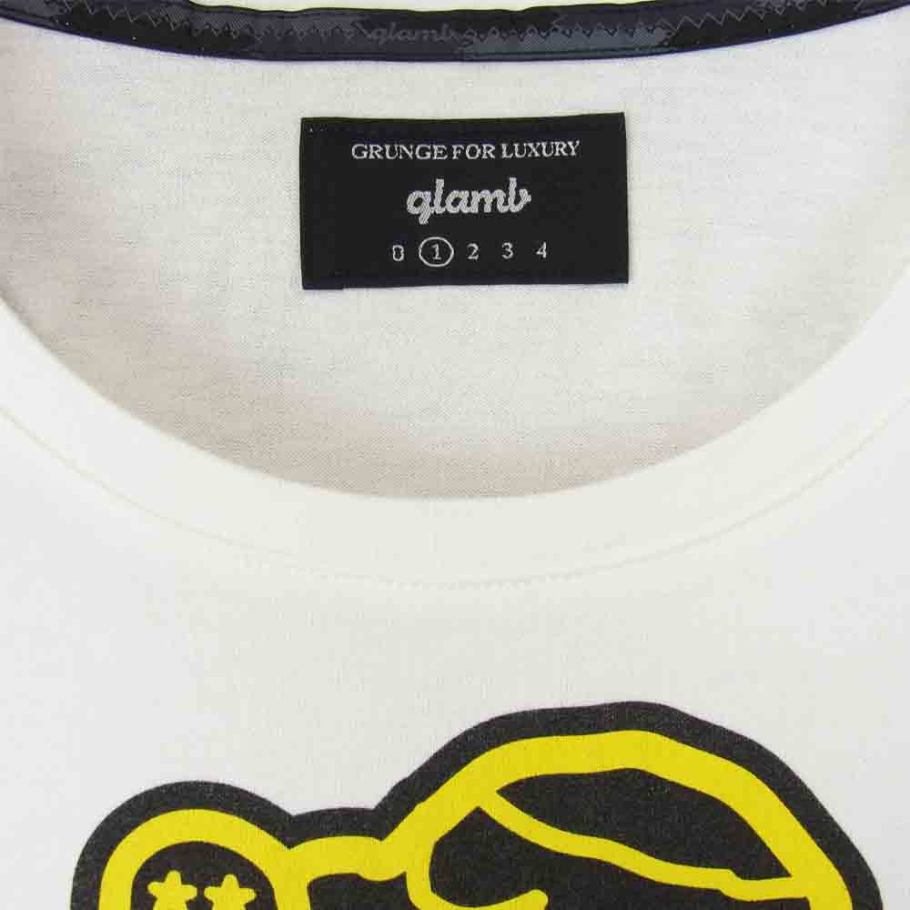 グラム × ちぃたん フロント プリント Tシャツ 1 ホワイト系 1【新古品】【未使用】【中古】