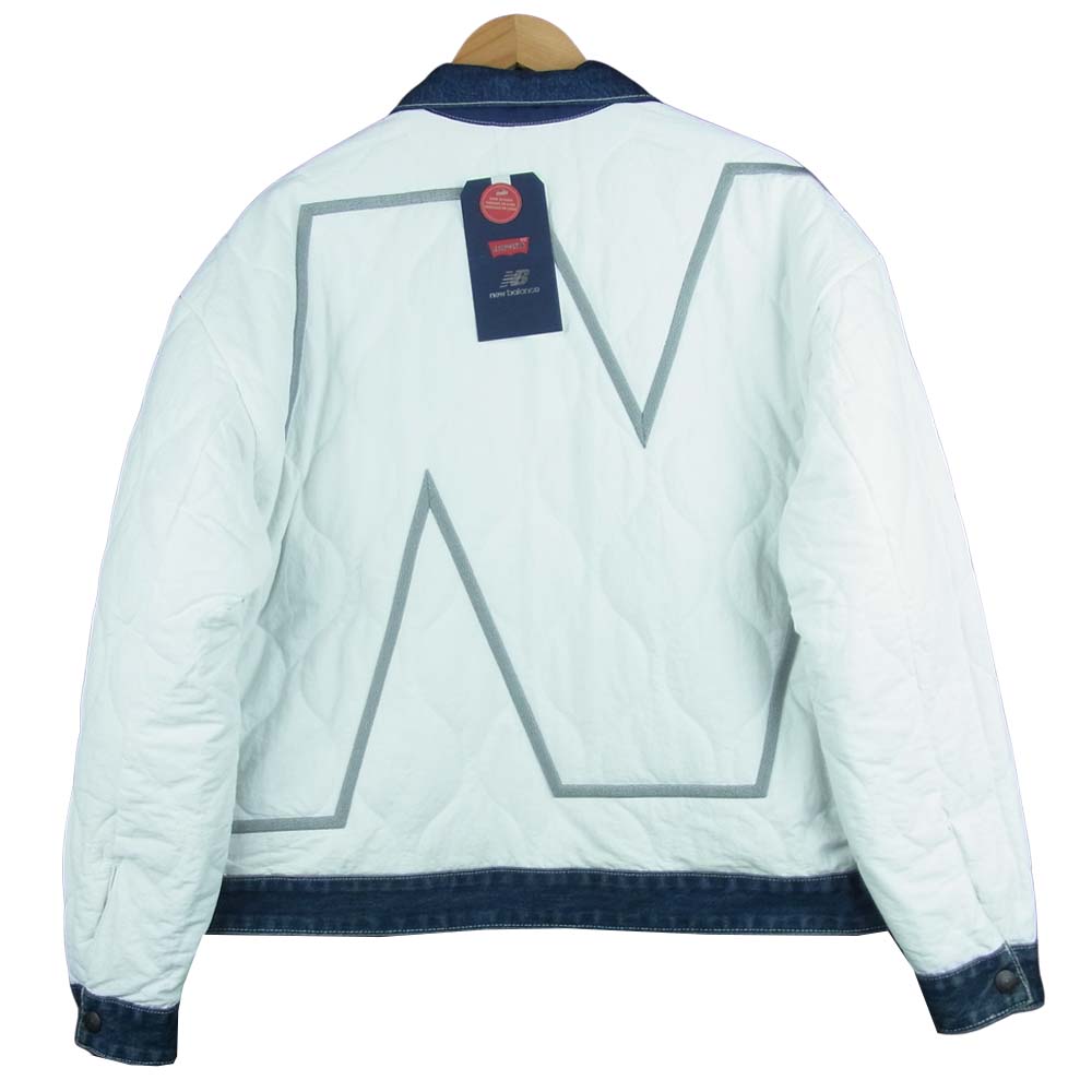 Levi's リーバイス 19855-0002 New Balance ニューバランス Reversible Mens Trucker Jacket リバーシブル トラッカー ジャケット インディゴブルー系 ホワイト系 M【極上美品】【中古】