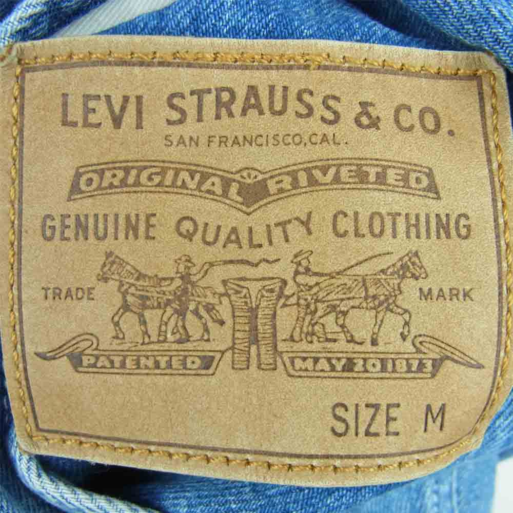 Levi's リーバイス 19855-0002 New Balance ニューバランス Reversible Mens Trucker Jacket リバーシブル トラッカー ジャケット インディゴブルー系 ホワイト系 M【極上美品】【中古】