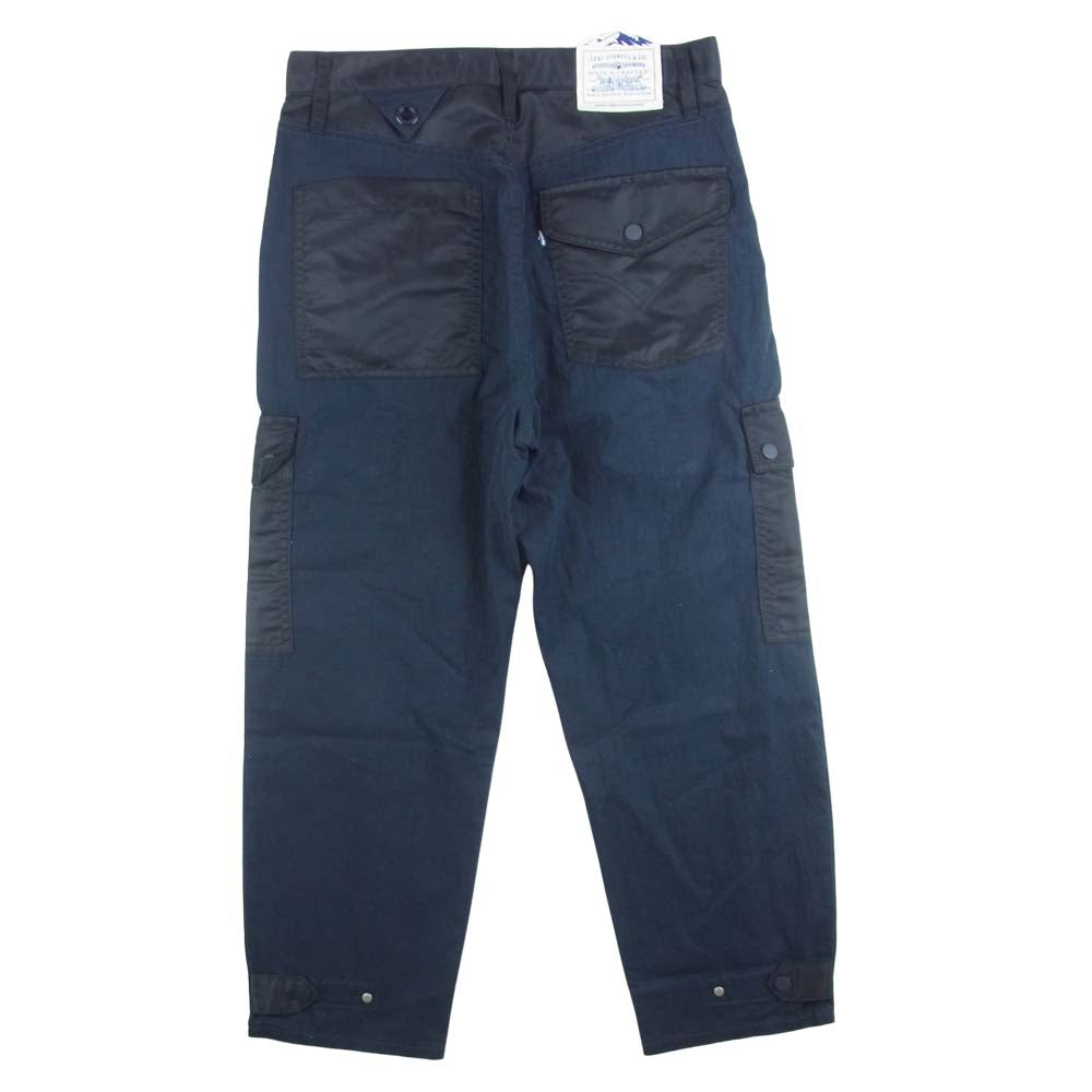 WHITE MOUNTAINEERING ホワイトマウンテニアリング 26412-0001 LEVI'S made&crafted リーバイス メイドアンドクラフテッド BARREL CARGO NIGHTSHADE 切替 カーゴ パンツ ダークネイビー系 W27【新古品】【未使用】【中古】