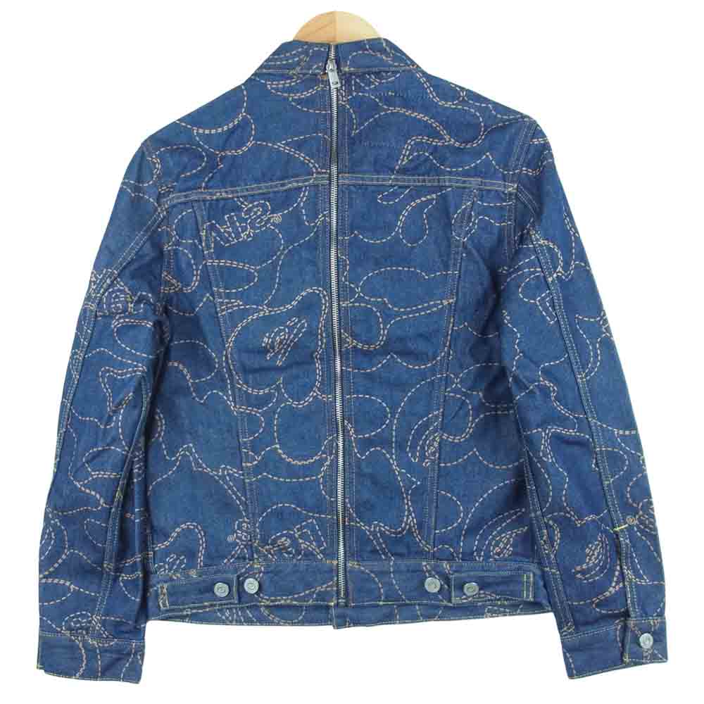 A BATHING APE アベイシングエイプ 56156-0004 LEVI'S リーバイス Type III Split Trucker Jacket トラッカー デニム ジャケット インディゴブルー系 XS【美品】【中古】