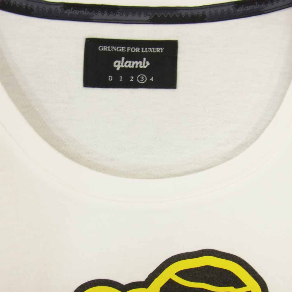 グラム × ちぃたん フロント プリント Tシャツ 3 ホワイト系 3【新古品】【未使用】【中古】