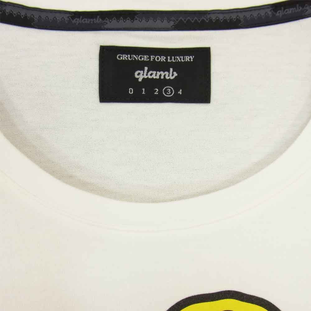 グラム × ちぃたん フロント プリント Tシャツ 3 ホワイト系 3【新古品】【未使用】【中古】
