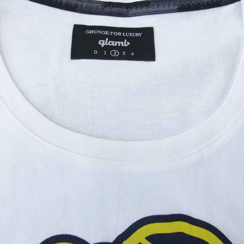 グラム × ちぃたん フロント プリント Tシャツ 2 ホワイト系 2【新古品】【未使用】【中古】