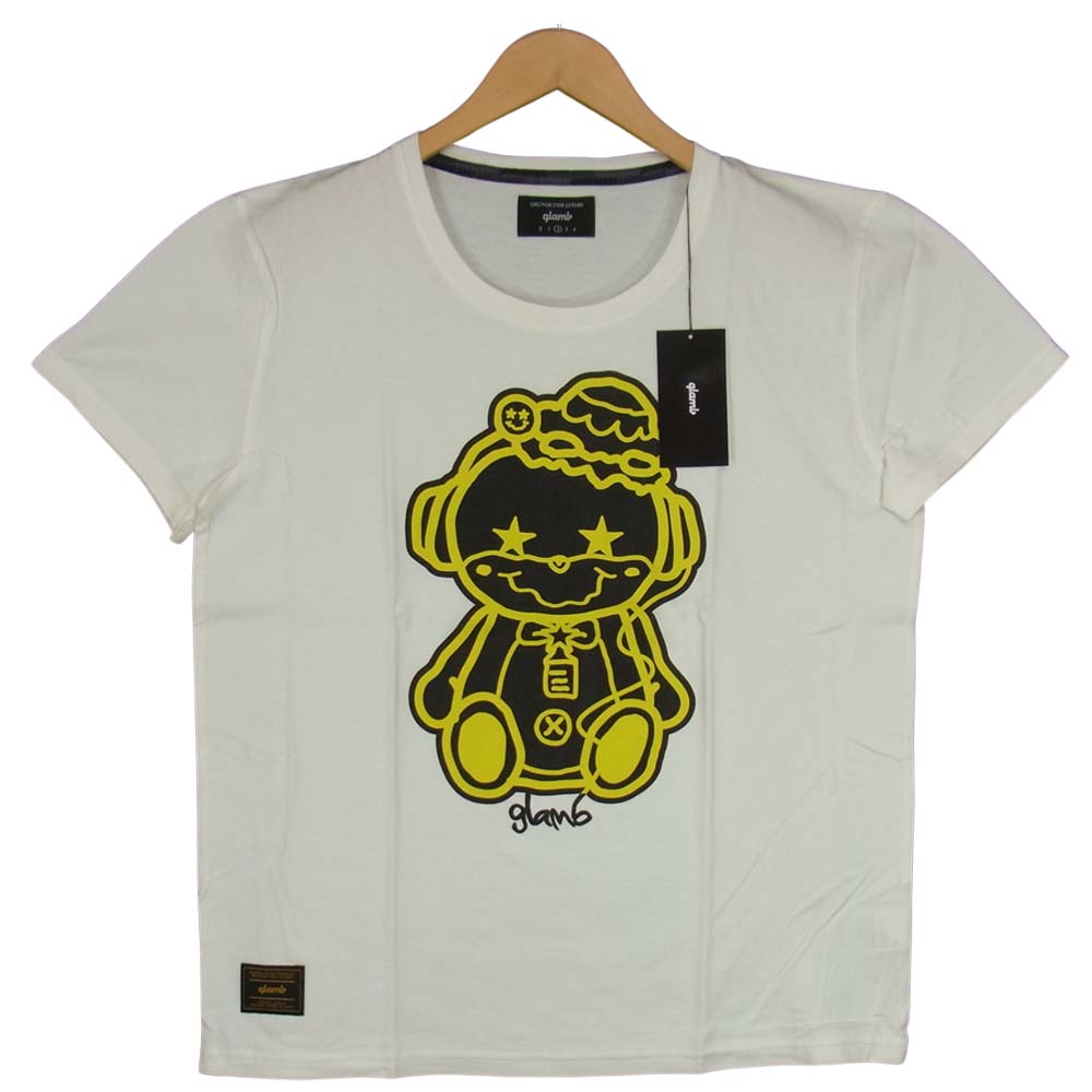 グラム × ちぃたん フロント プリント Tシャツ 2 ホワイト系 ２【新古品】【未使用】【中古】