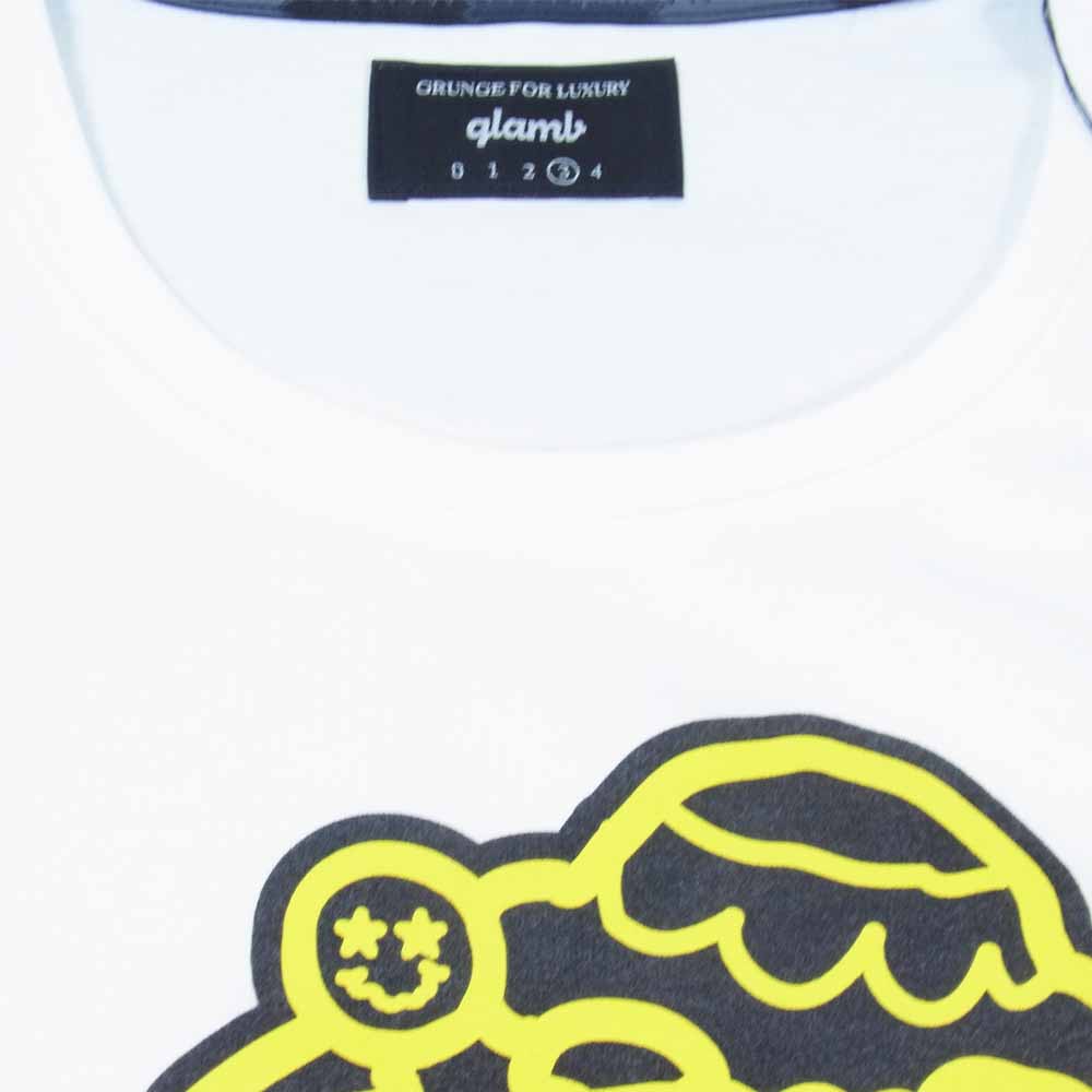 グラム × ちぃたん フロント プリント Tシャツ 3 ホワイト系 3【新古品】【未使用】【中古】