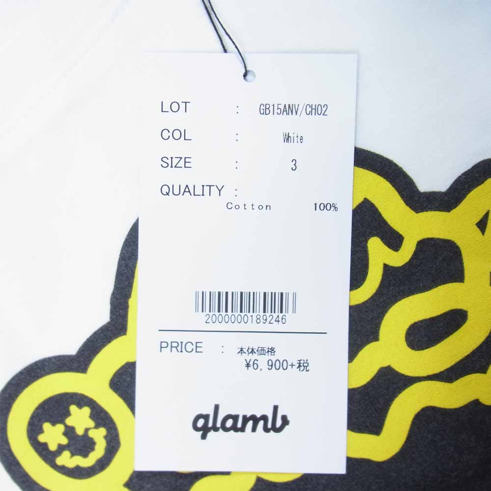 グラム × ちぃたん フロント プリント Tシャツ 3 ホワイト系 3【新古品】【未使用】【中古】
