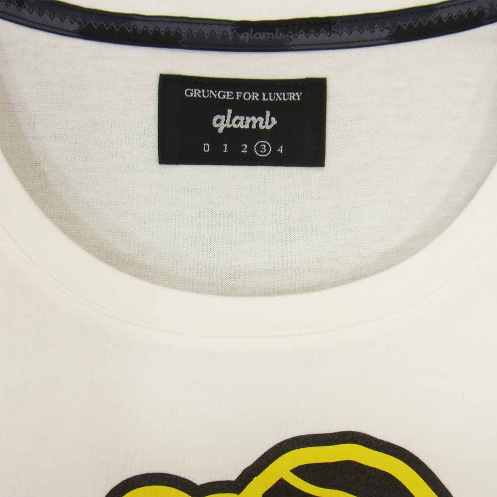 グラム × ちぃたん フロント プリント Tシャツ 3 ホワイト系 3【新古品】【未使用】【中古】