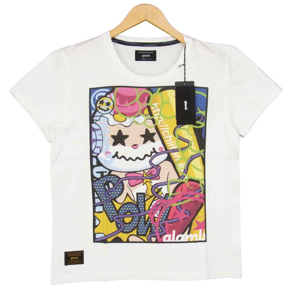 グラム ×ちぃたん Smashing chiitan T グラフィ 1 ホワイト系 1【新古品】【未使用】【中古】