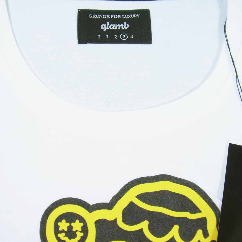 グラム × ちぃたん フロント プリント Tシャツ 3 ホワイト系 3【新古品】【未使用】【中古】