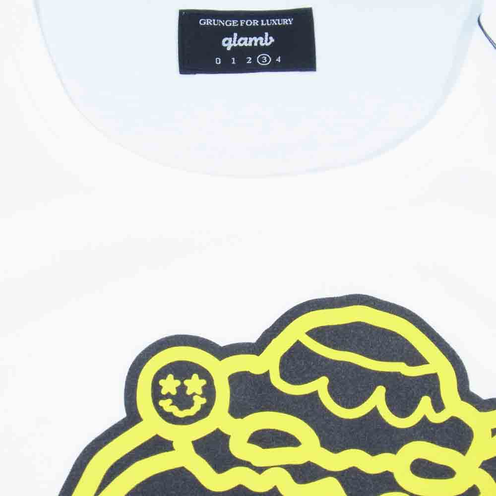 グラム × ちぃたん フロント プリント Tシャツ 3 ホワイト系 3【新古品】【未使用】【中古】