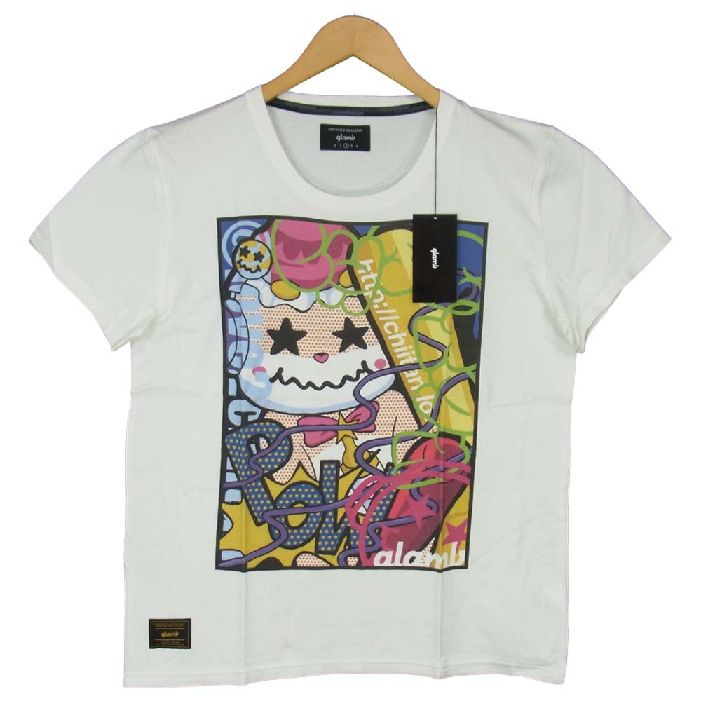 グラム ×ちぃたん Smashing chiitan T グラフィ 2 ホワイト系 2【新古品】【未使用】【中古】