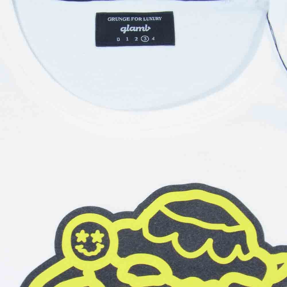 グラム × ちぃたん フロント プリント Tシャツ 3 ホワイト系 3【新古品】【未使用】【中古】