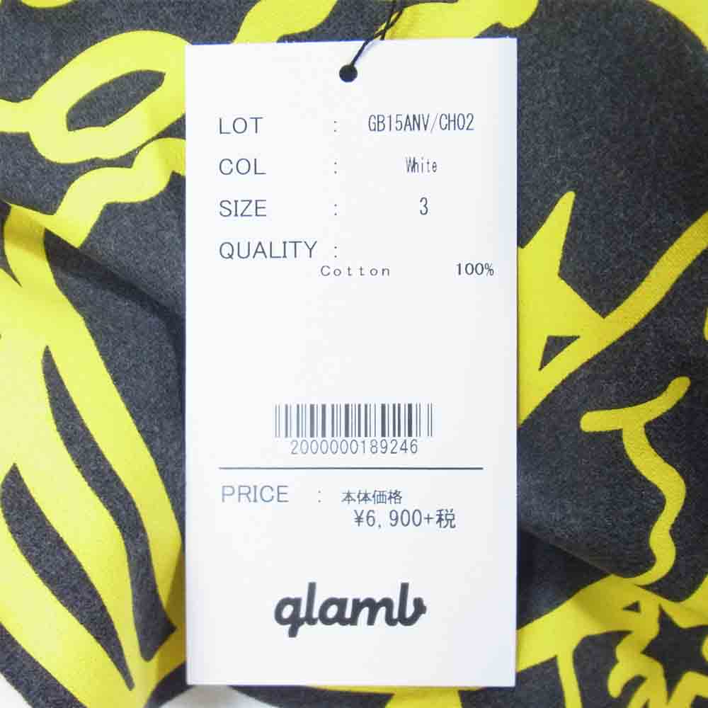 グラム × ちぃたん フロント プリント Tシャツ 3 ホワイト系 3【新古品】【未使用】【中古】