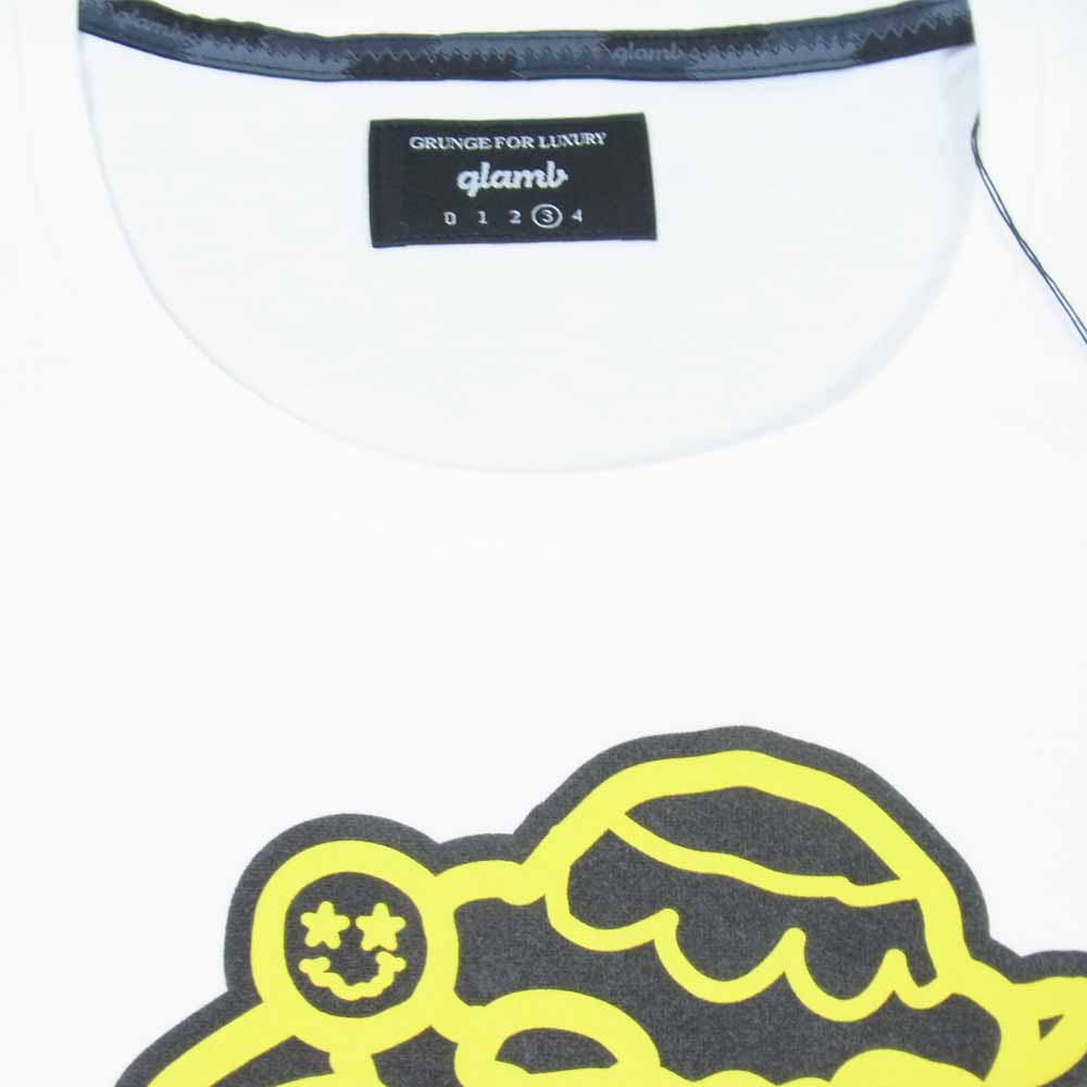 グラム × ちぃたん フロント プリント Tシャツ 3 ホワイト系 3【新古品】【未使用】【中古】